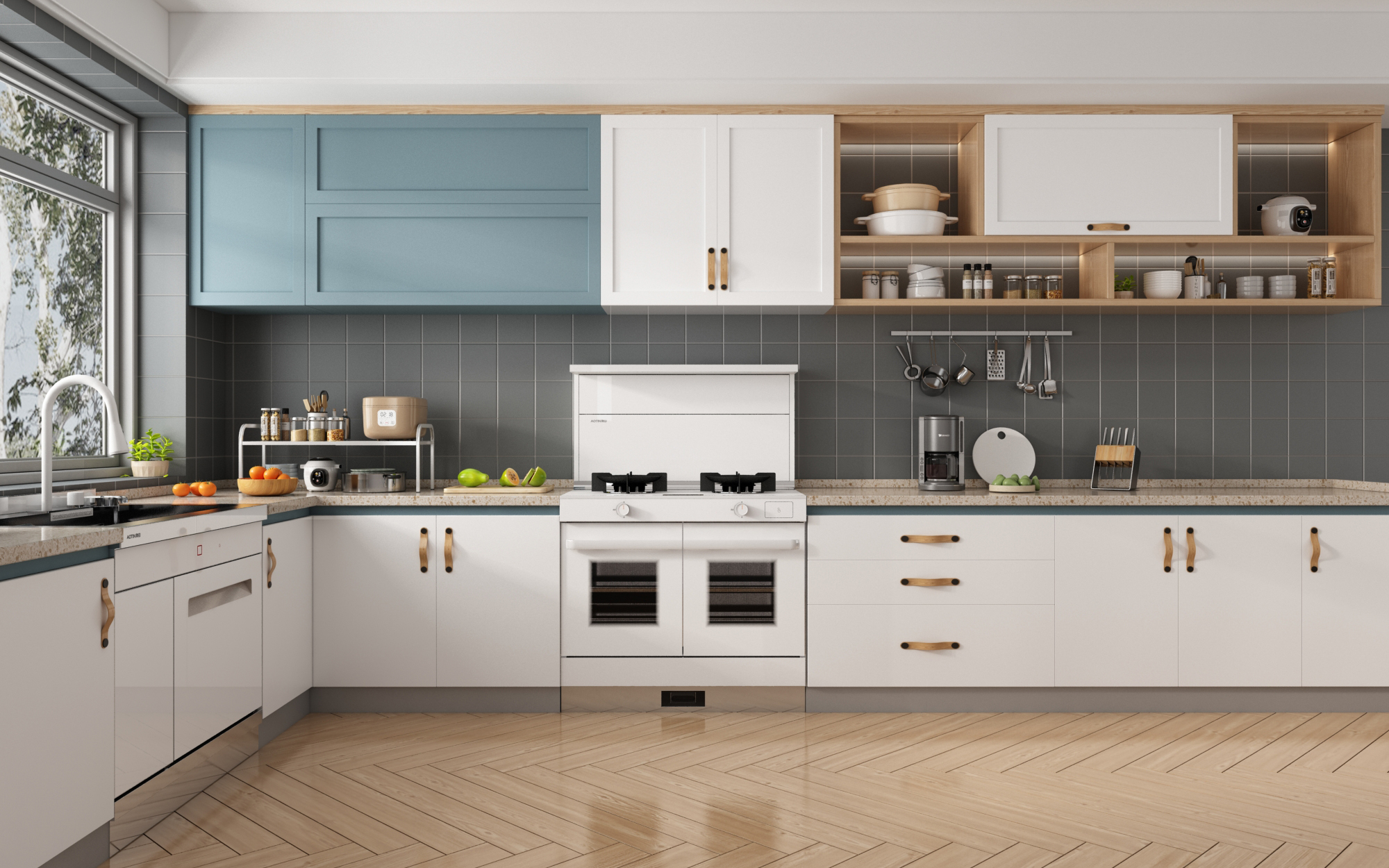 化繁为简的空间设计，杏鑫注册智能集成厨电让厨房生活成为美味艺术！